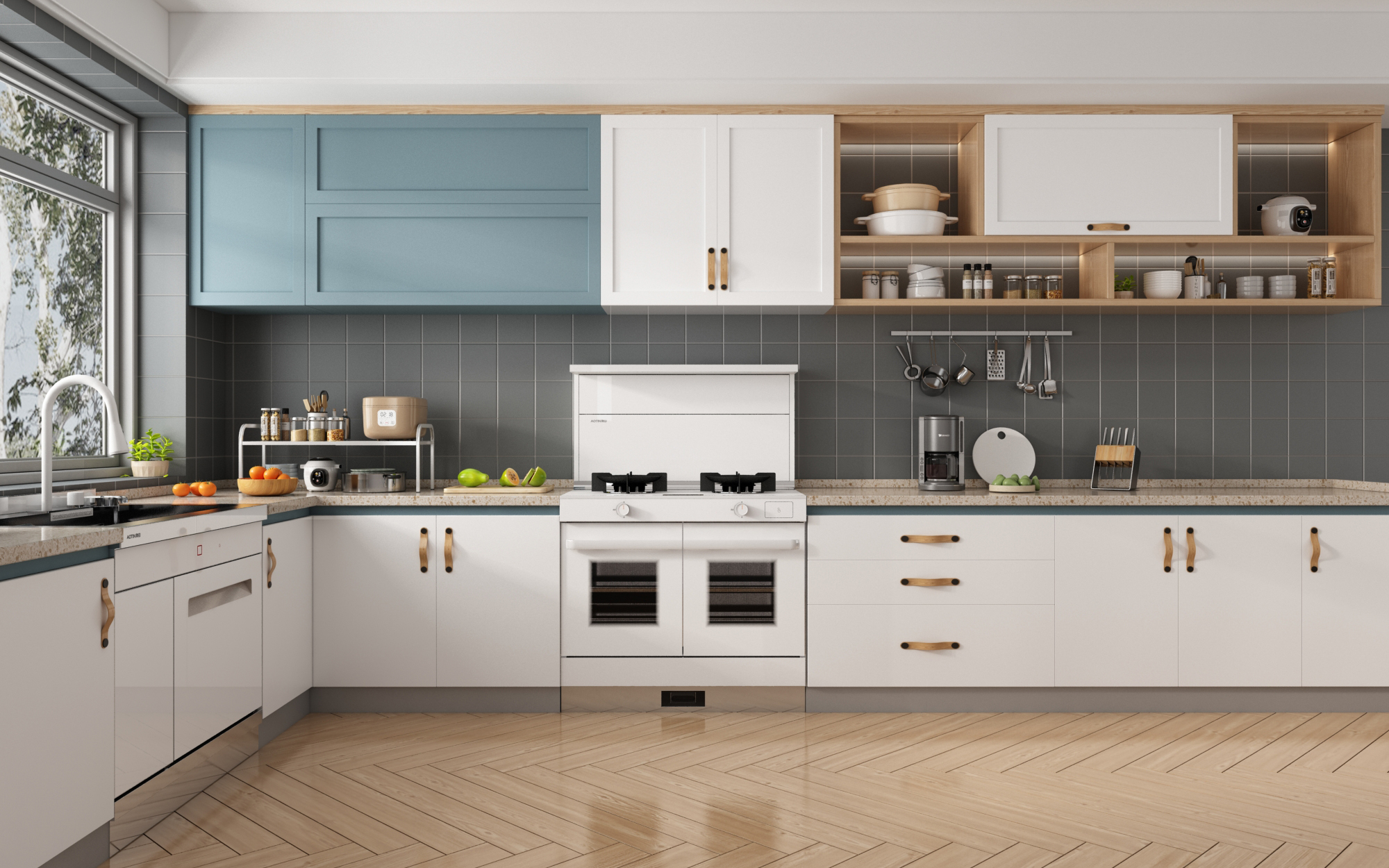 化繁为简的空间设计，杏鑫注册智能集成厨电让厨房生活成为美味艺术！